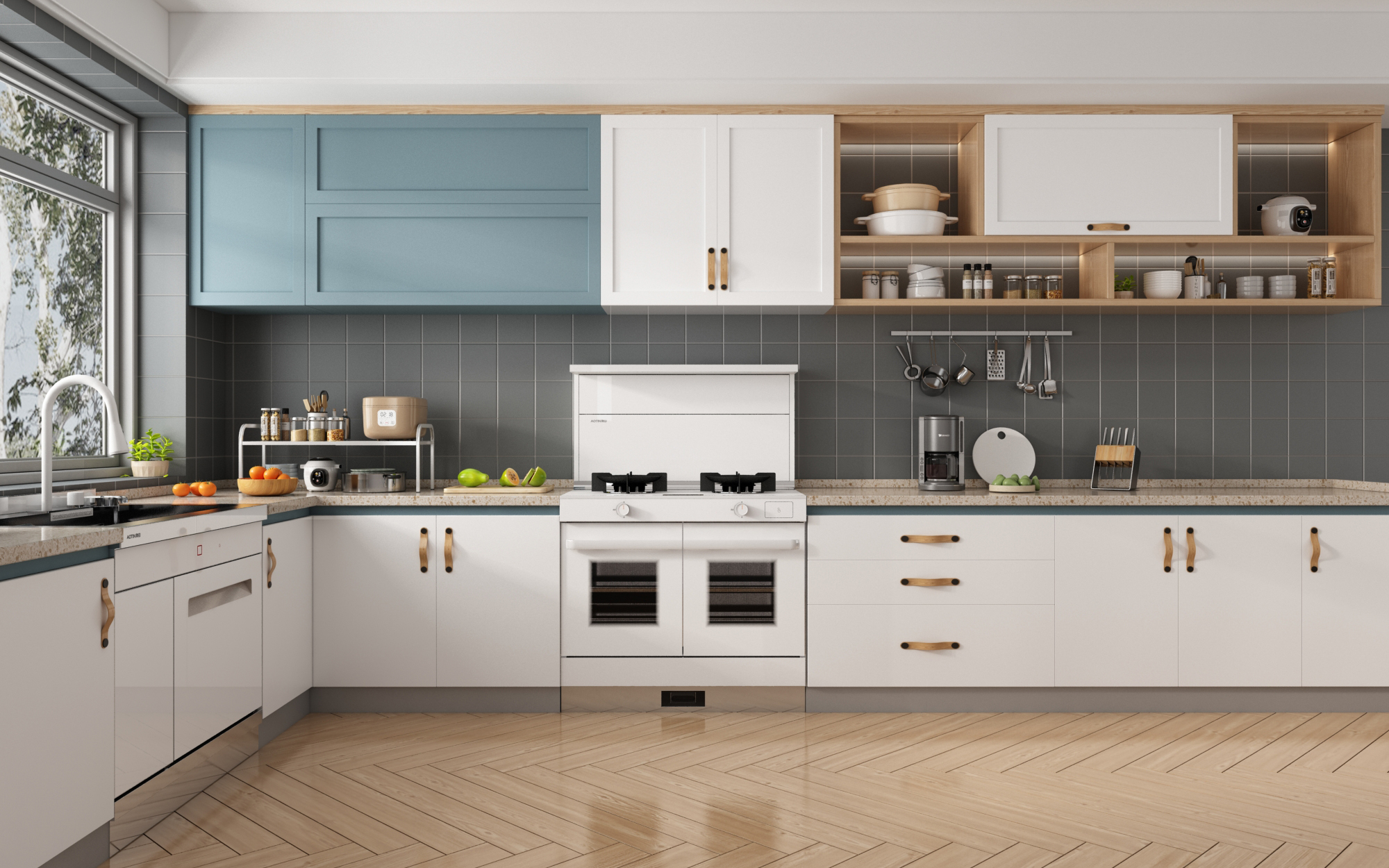 化繁为简的空间设计，杏鑫注册智能集成厨电让厨房生活成为美味艺术！